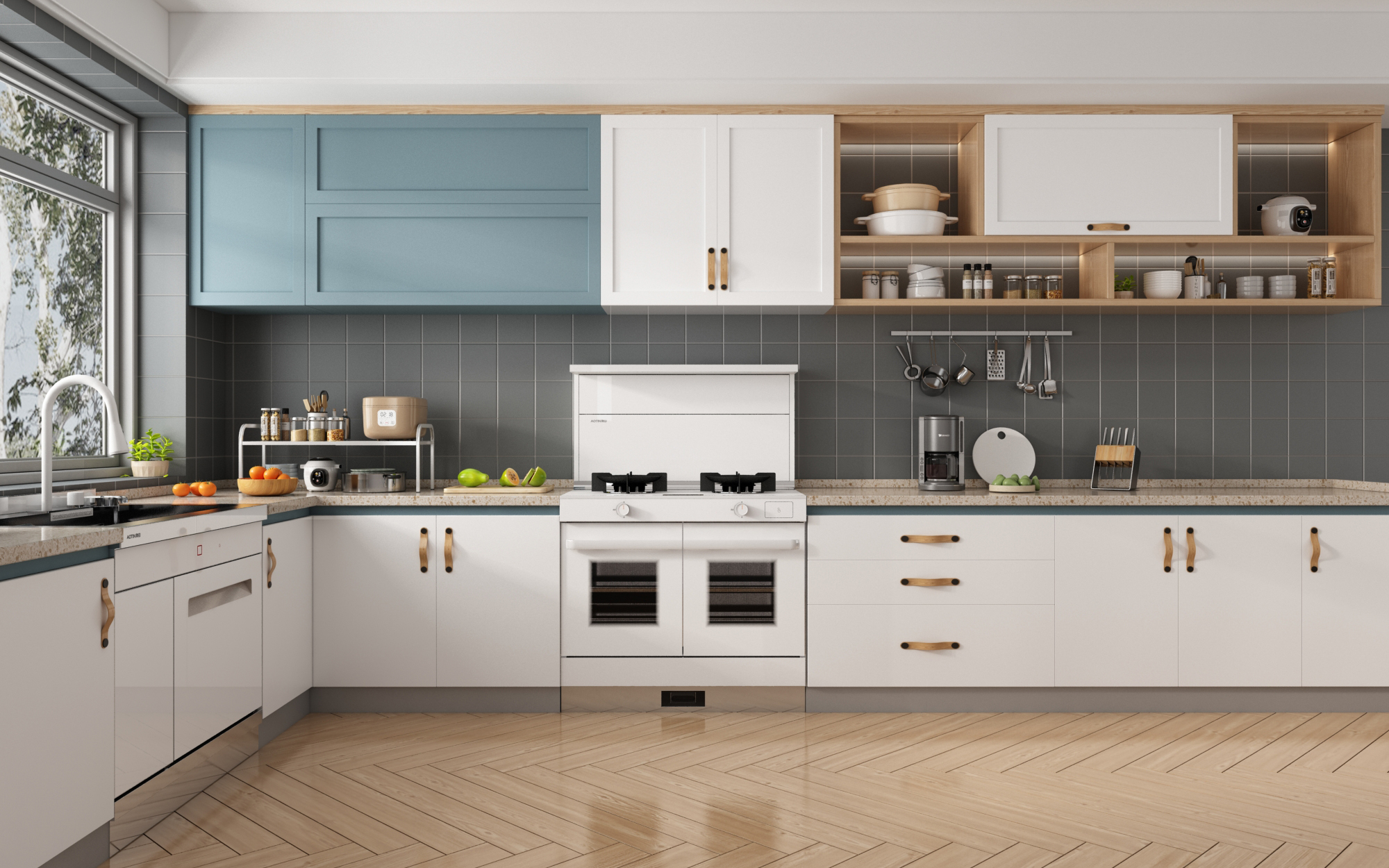 化繁为简的空间设计，杏鑫注册智能集成厨电让厨房生活成为美味艺术！